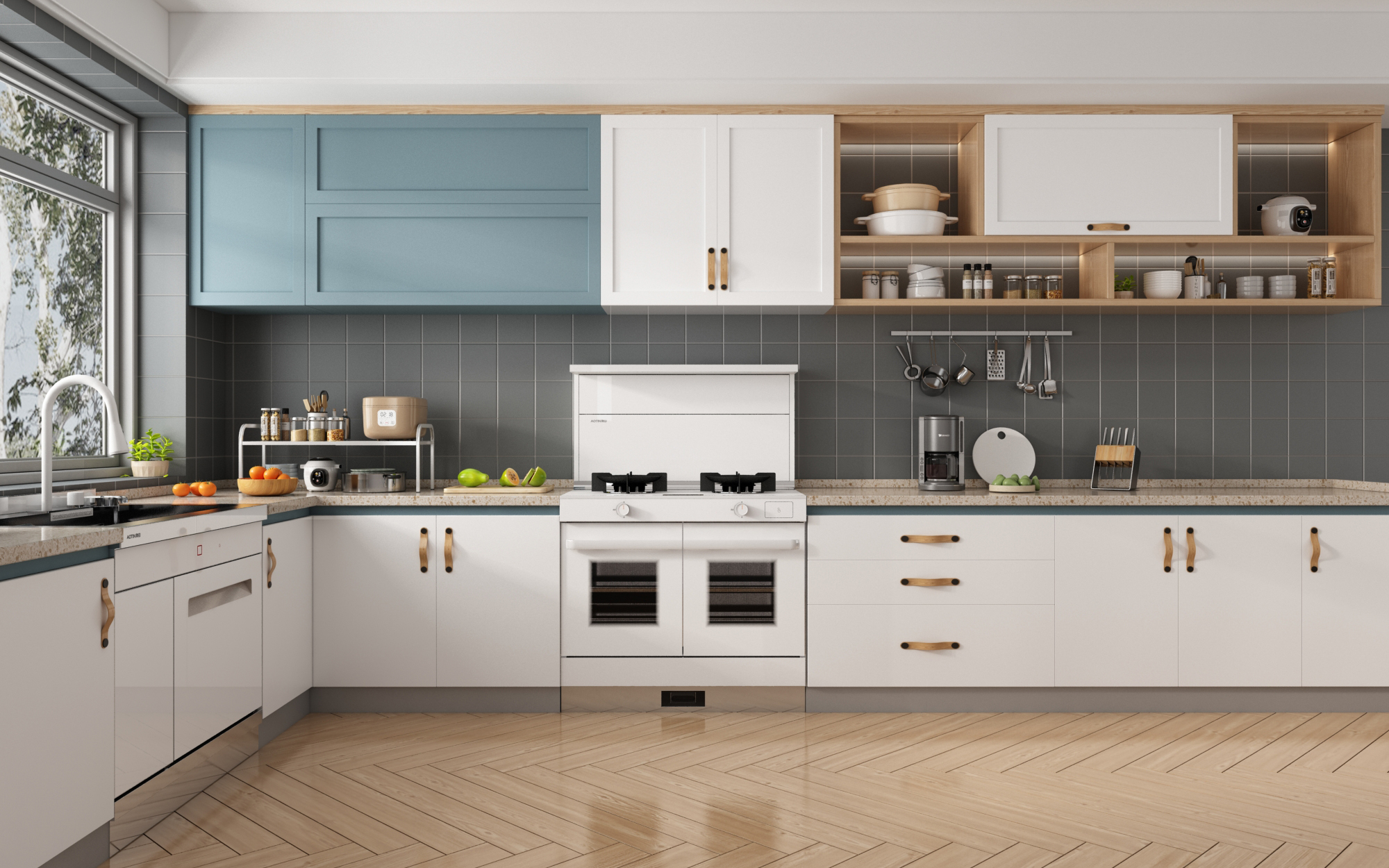 化繁为简的空间设计，杏鑫注册智能集成厨电让厨房生活成为美味艺术！